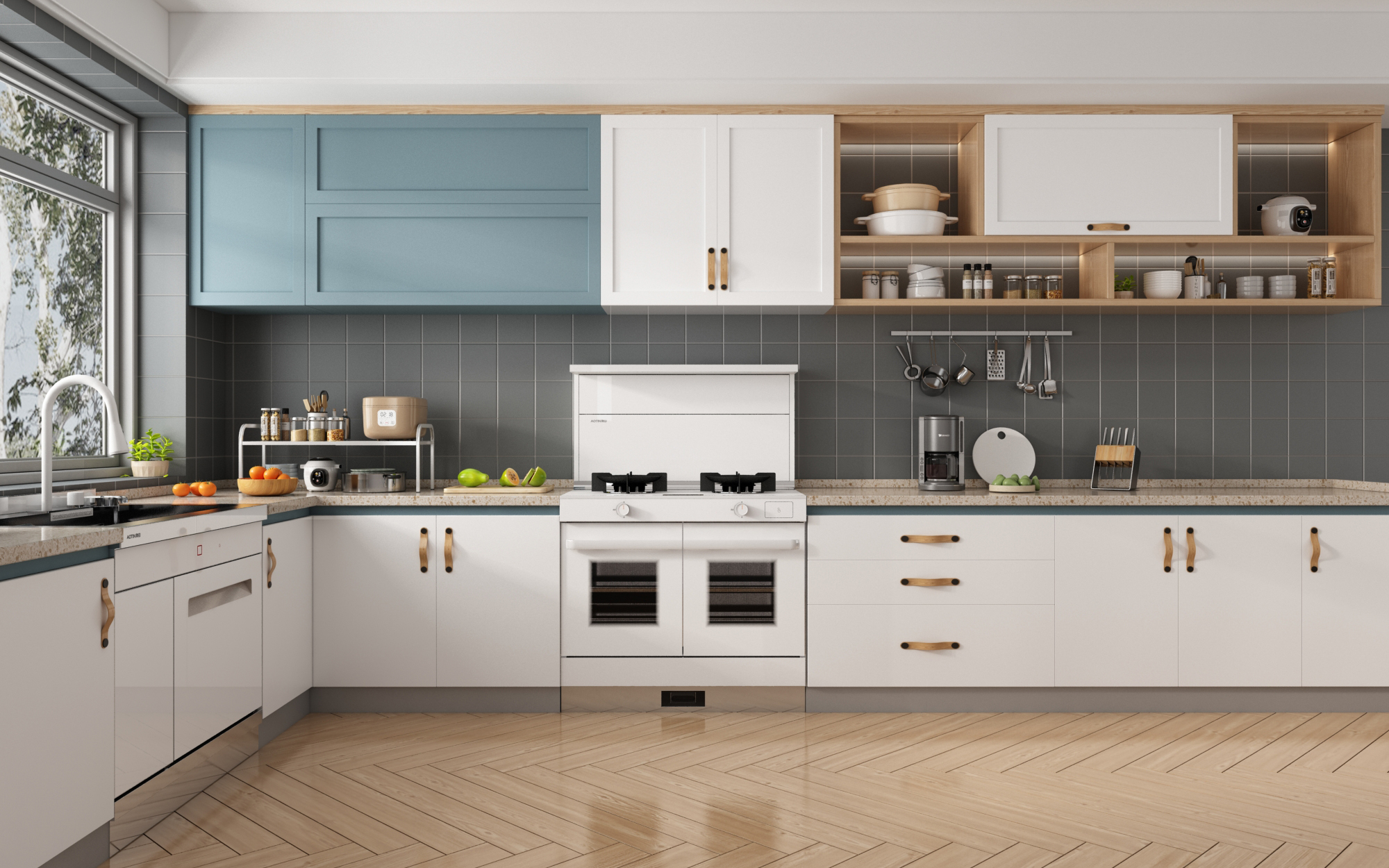 化繁为简的空间设计，杏鑫注册智能集成厨电让厨房生活成为美味艺术！